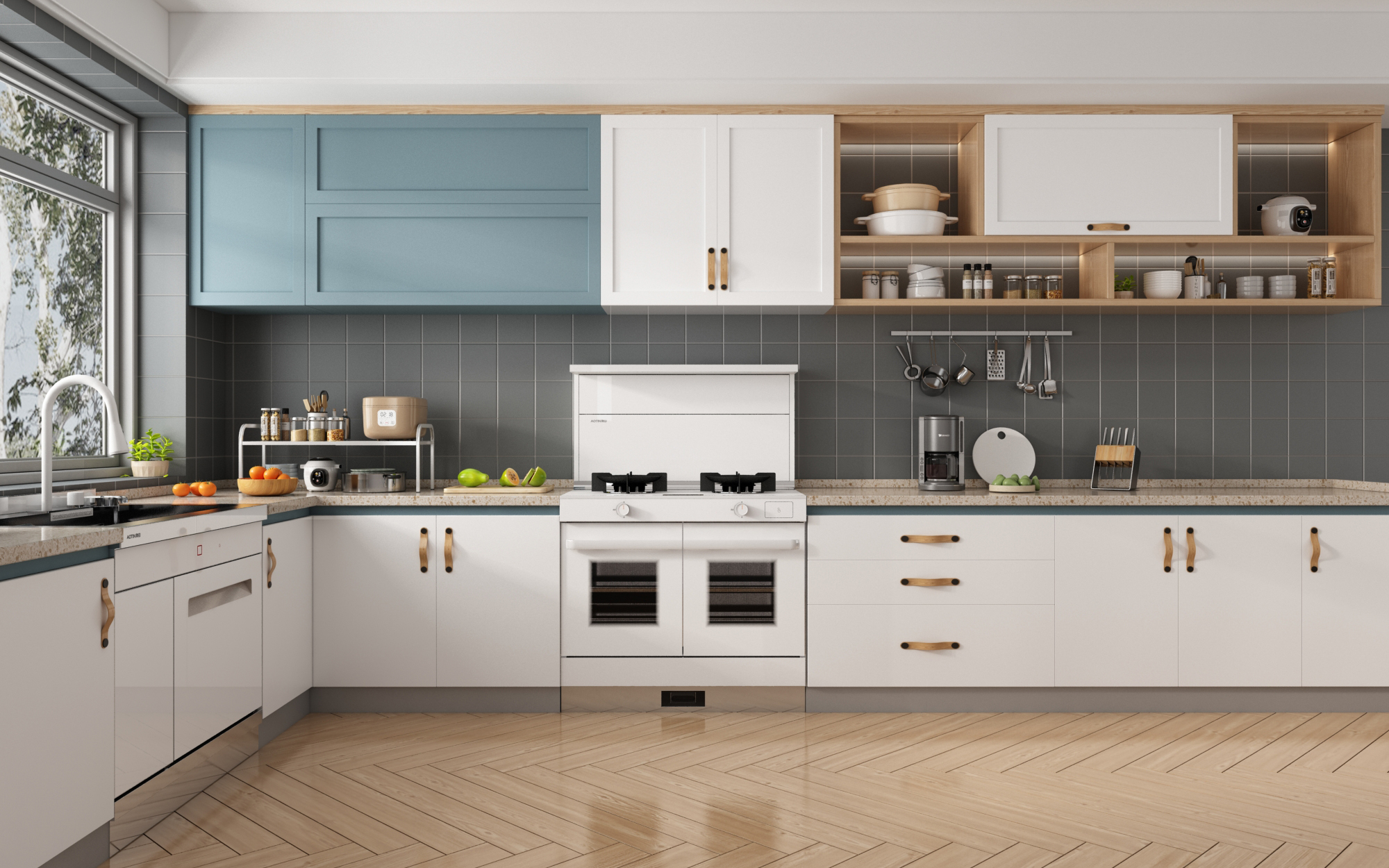 化繁为简的空间设计，杏鑫注册智能集成厨电让厨房生活成为美味艺术！